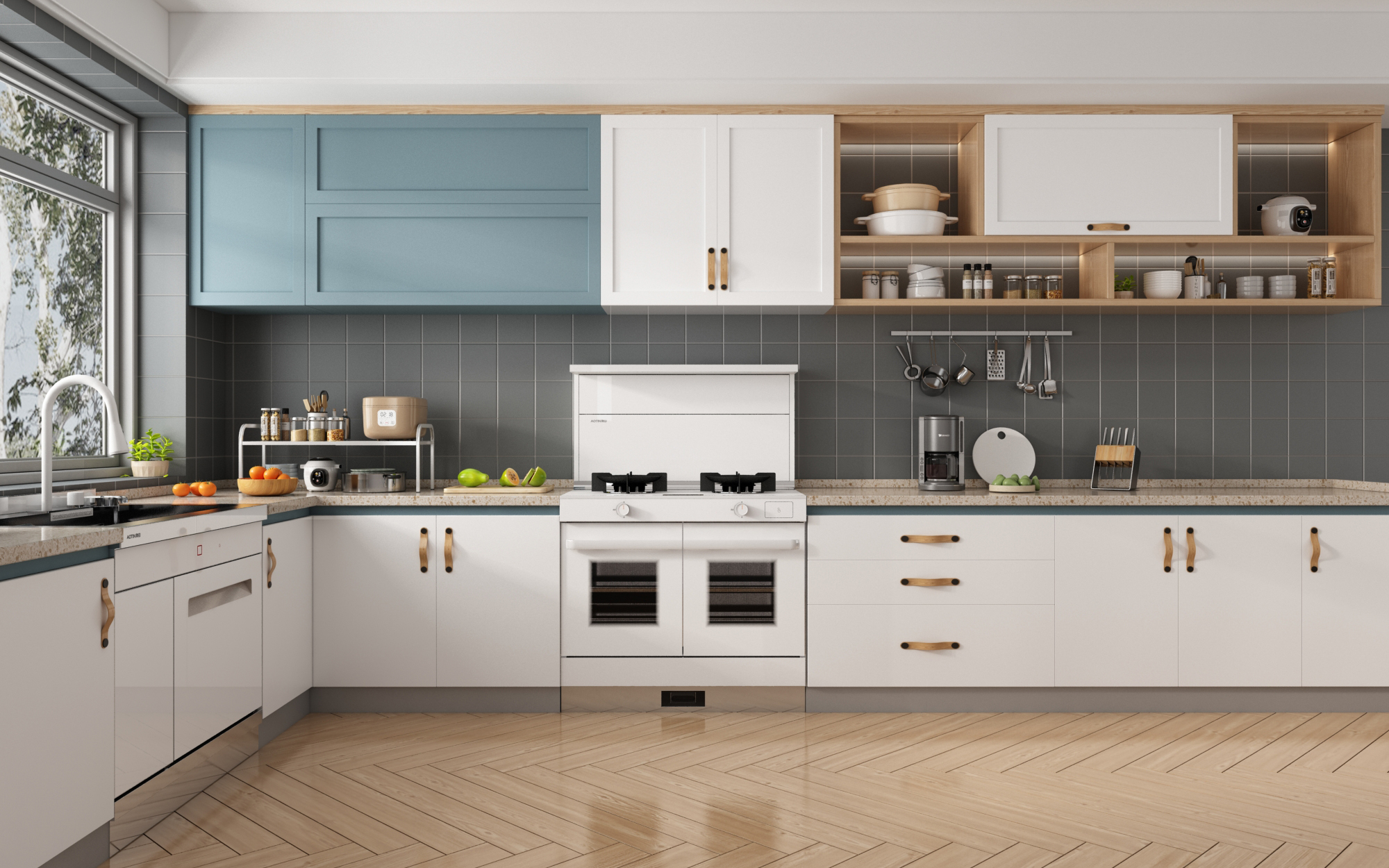 化繁为简的空间设计，杏鑫注册智能集成厨电让厨房生活成为美味艺术！